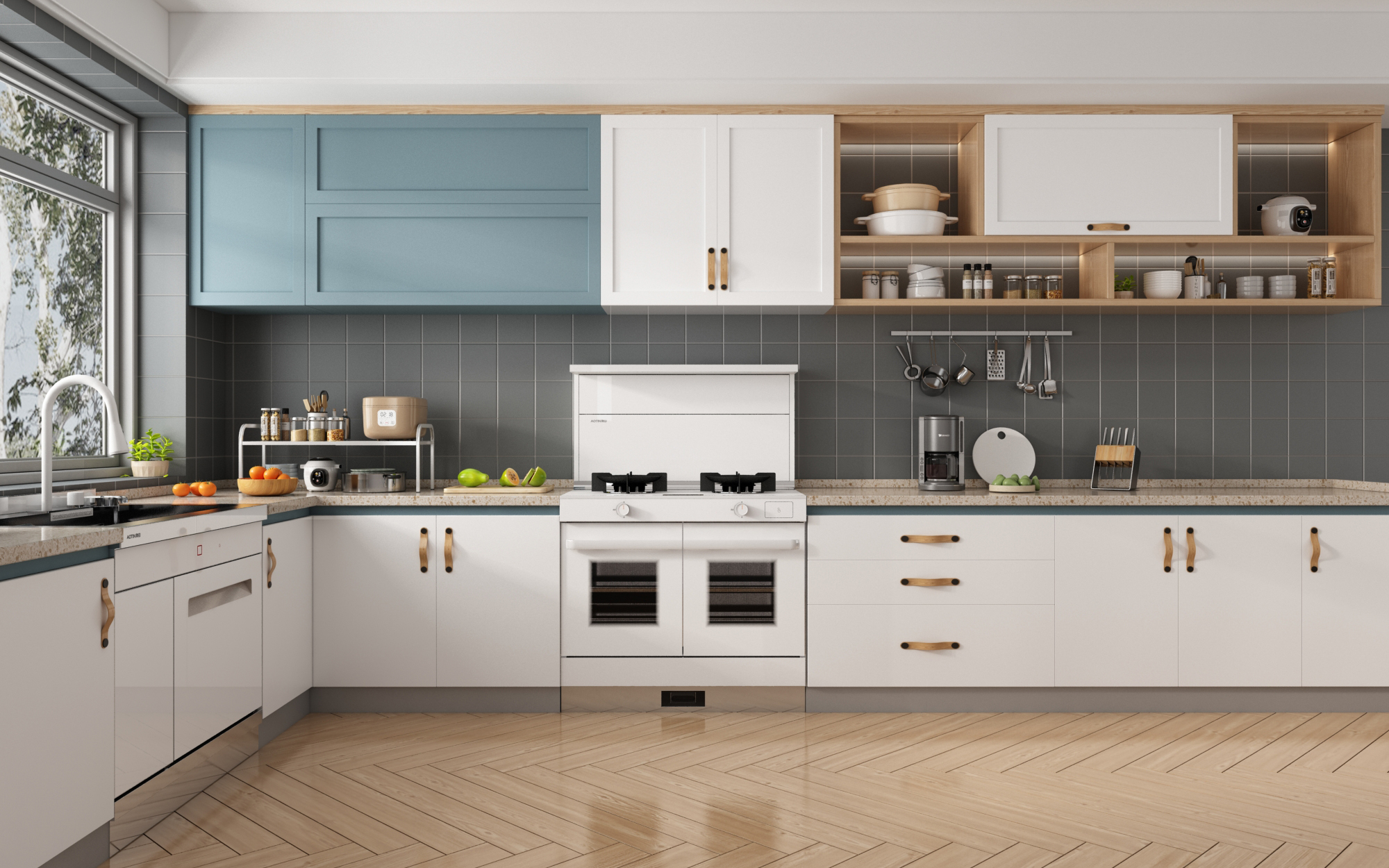 化繁为简的空间设计，杏鑫注册智能集成厨电让厨房生活成为美味艺术！